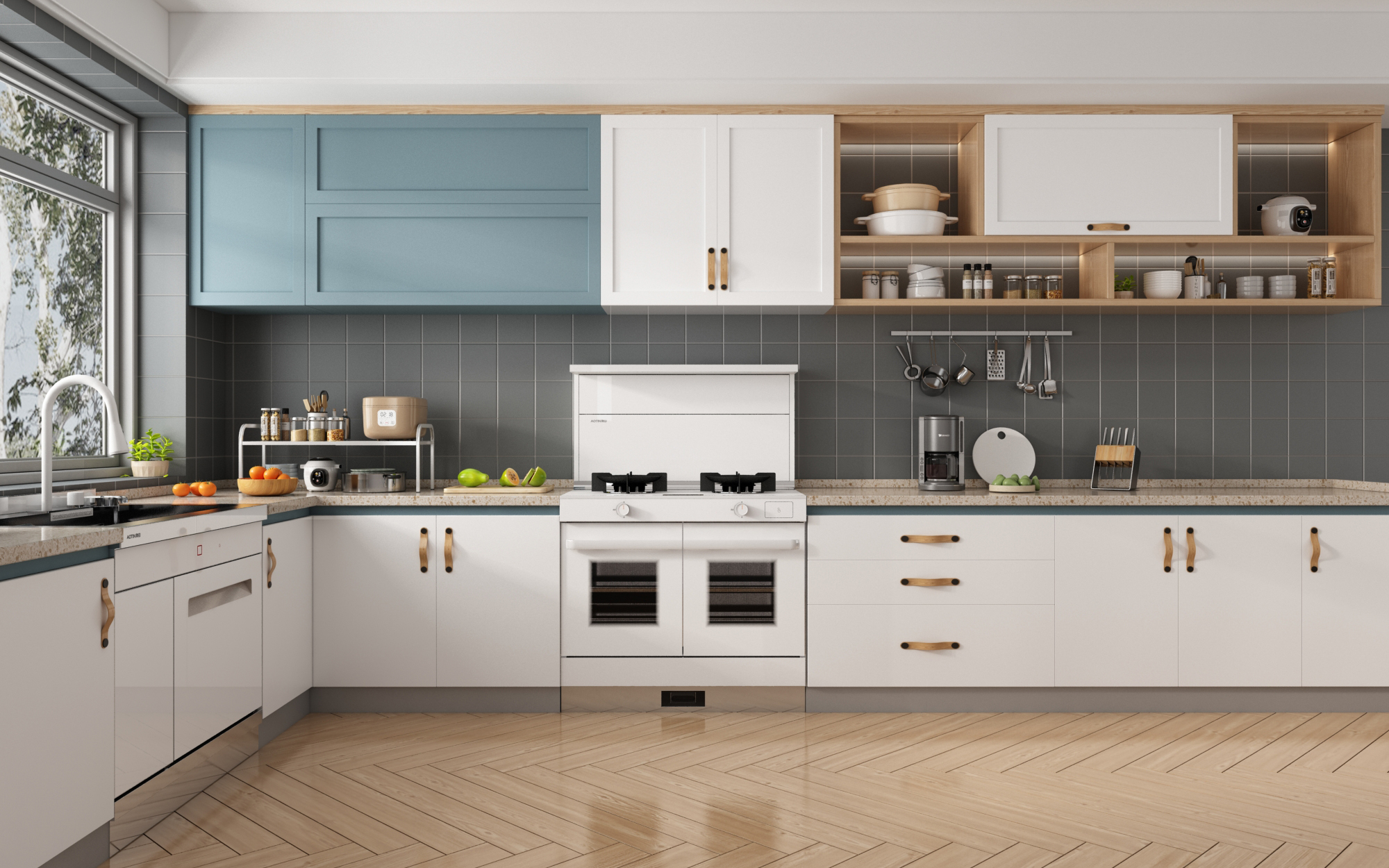 化繁为简的空间设计，杏鑫注册智能集成厨电让厨房生活成为美味艺术！